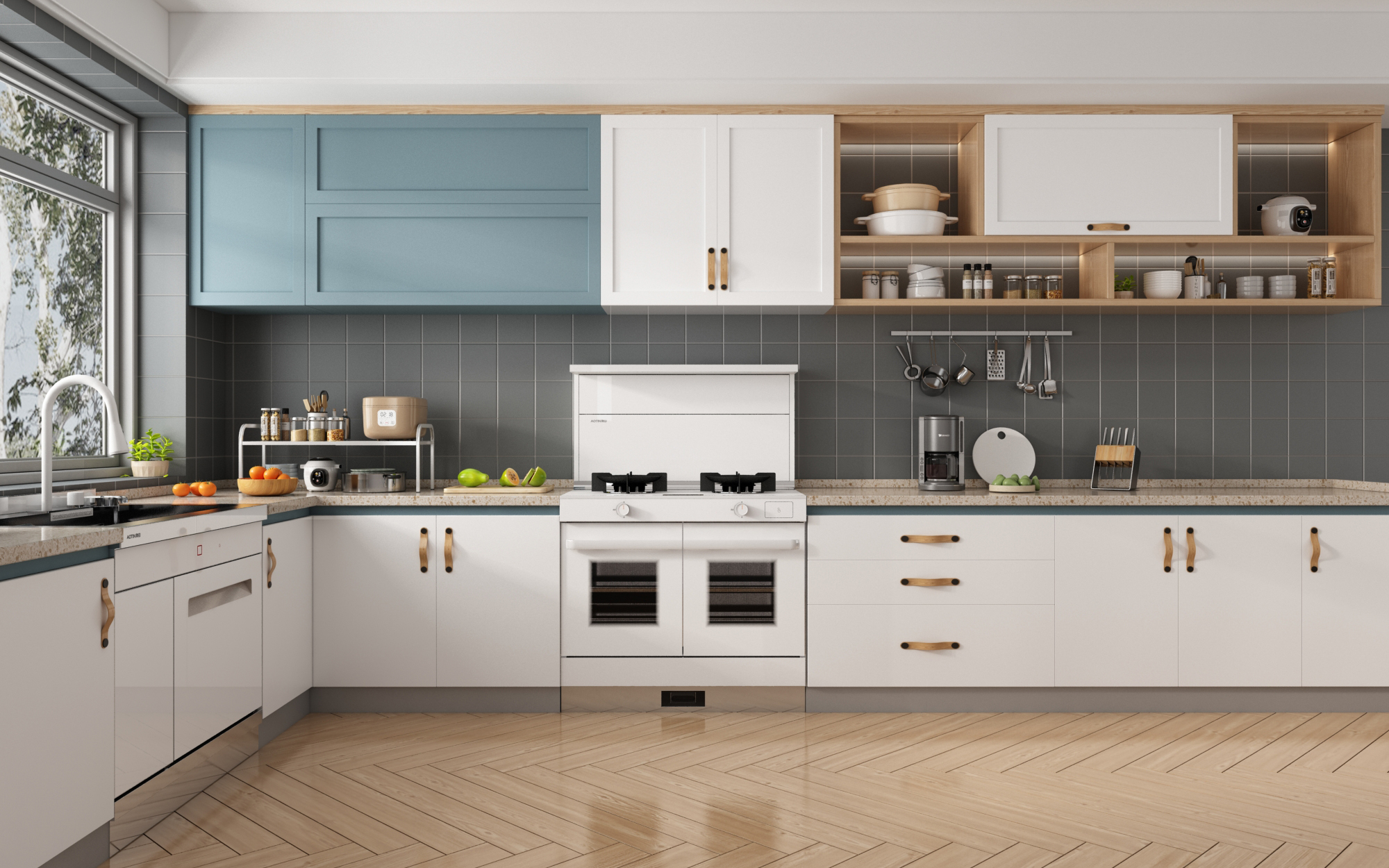 化繁为简的空间设计，杏鑫注册智能集成厨电让厨房生活成为美味艺术！